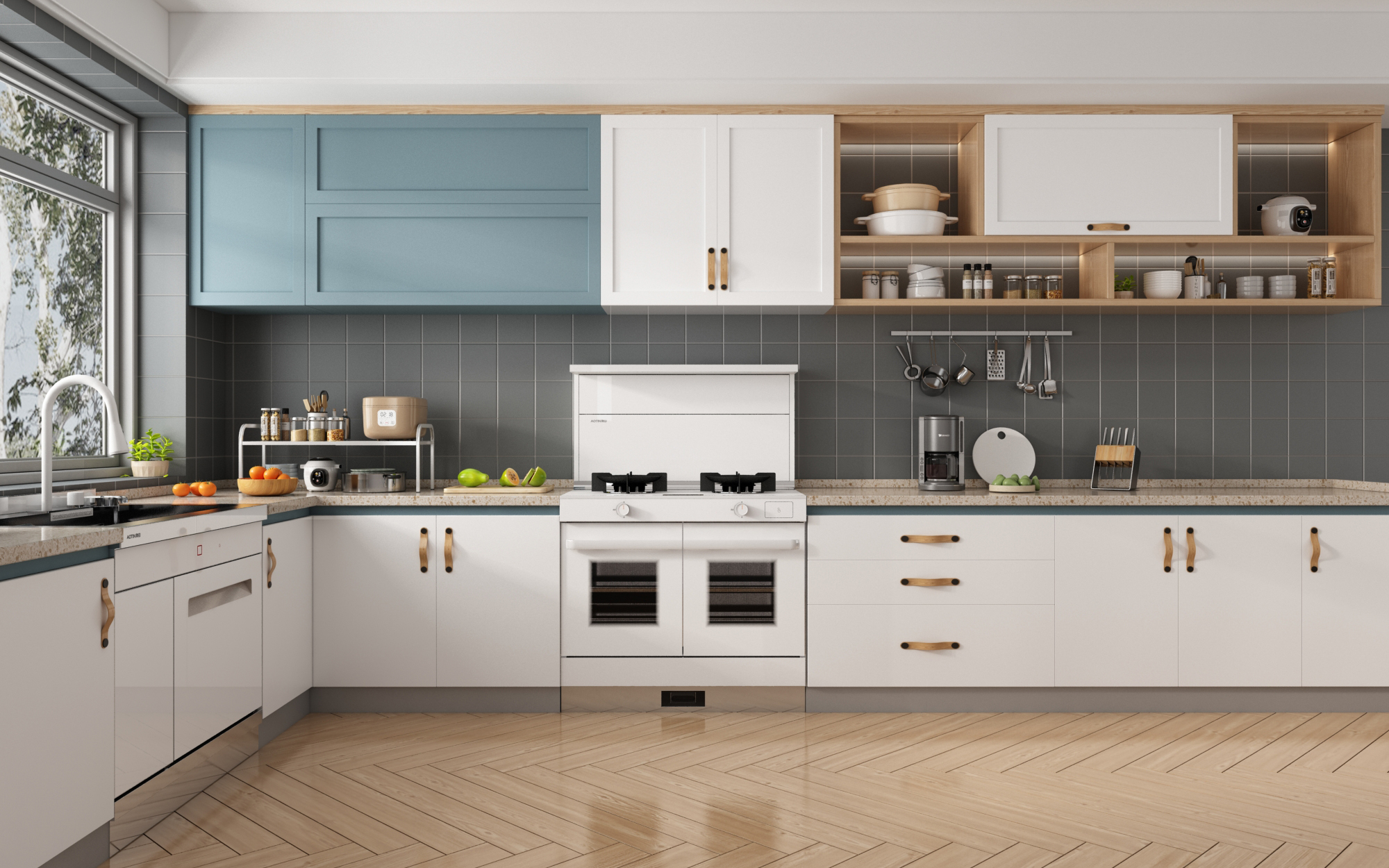 化繁为简的空间设计，杏鑫注册智能集成厨电让厨房生活成为美味艺术！